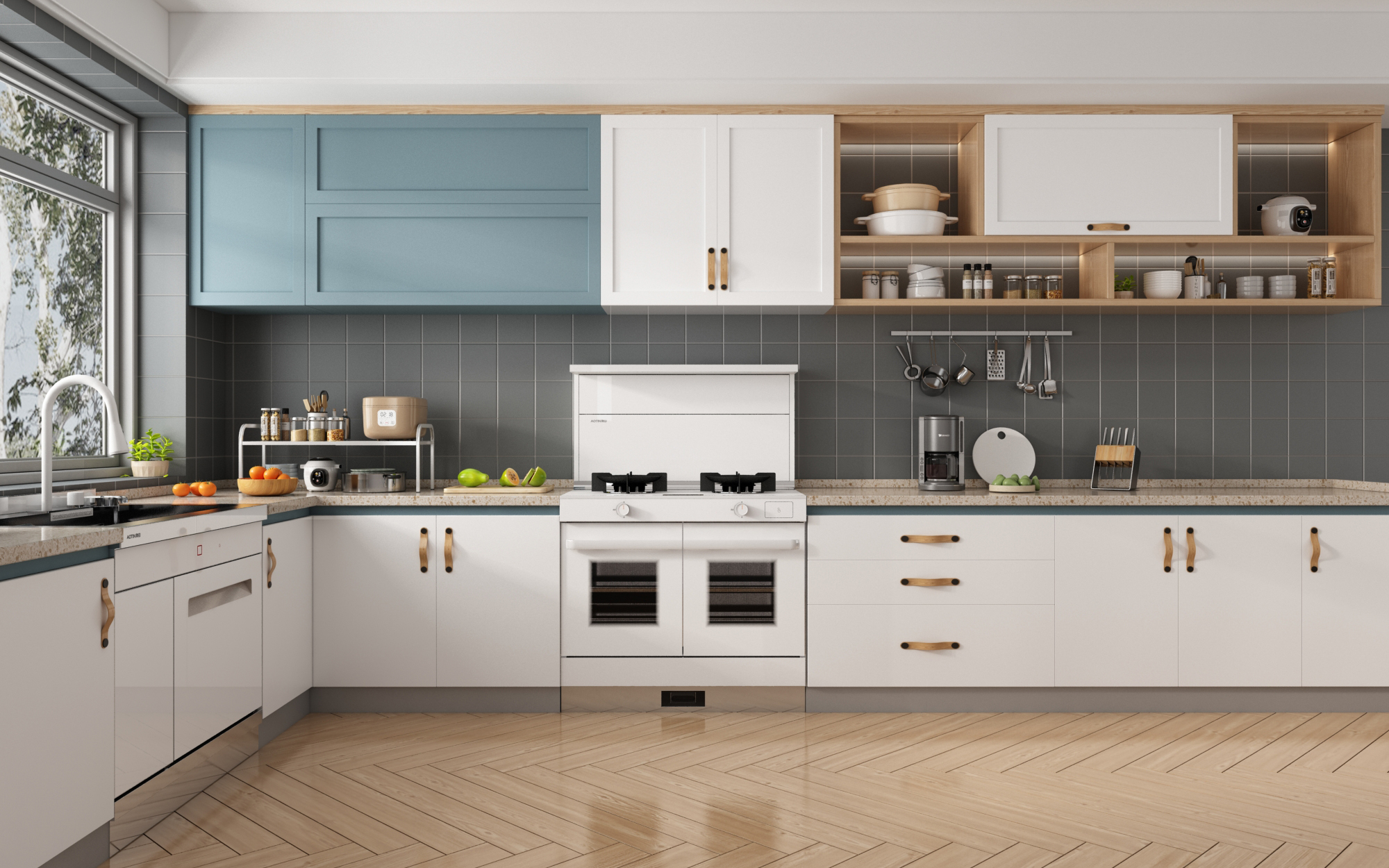 化繁为简的空间设计，杏鑫注册智能集成厨电让厨房生活成为美味艺术！